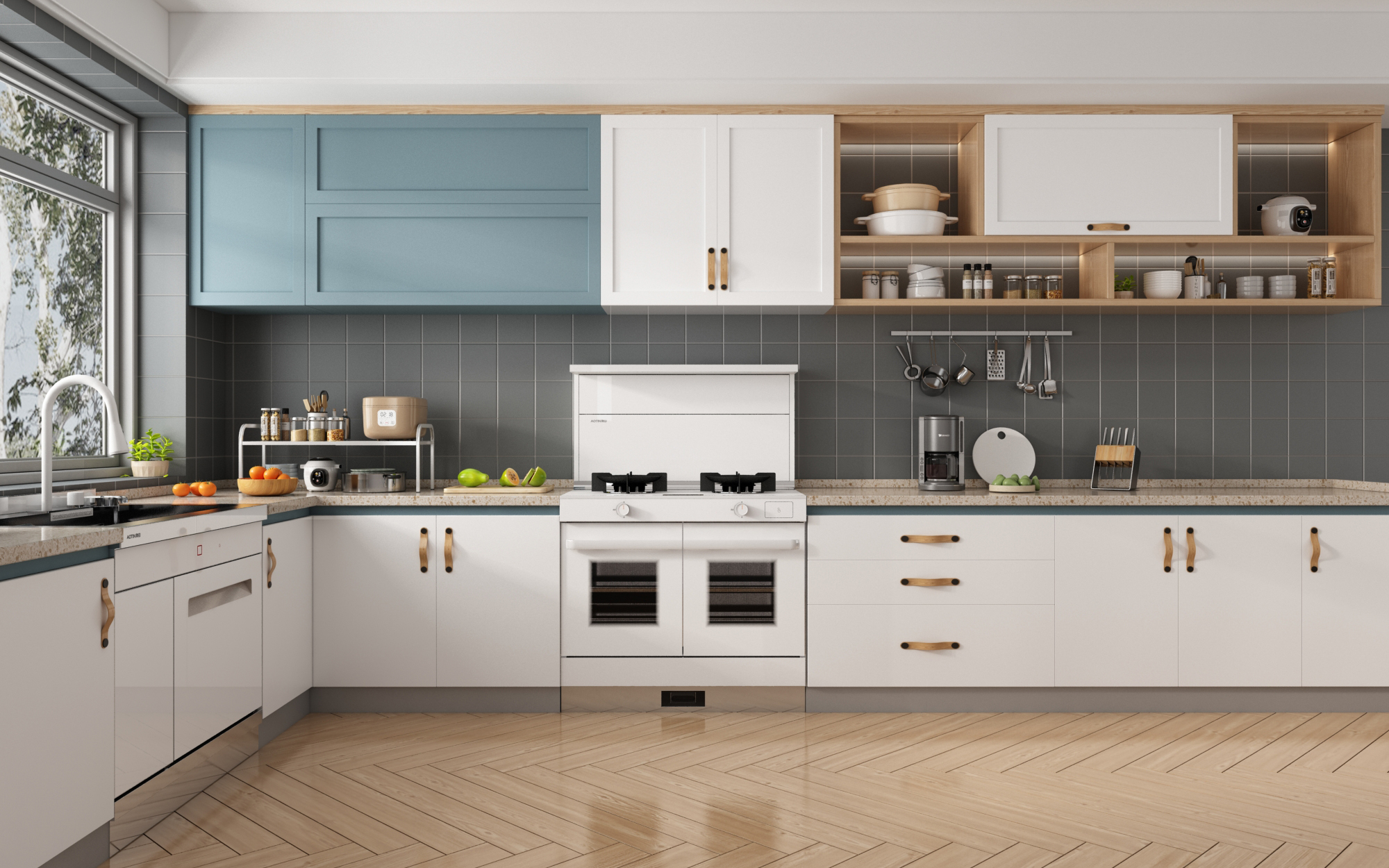 化繁为简的空间设计，杏鑫注册智能集成厨电让厨房生活成为美味艺术！